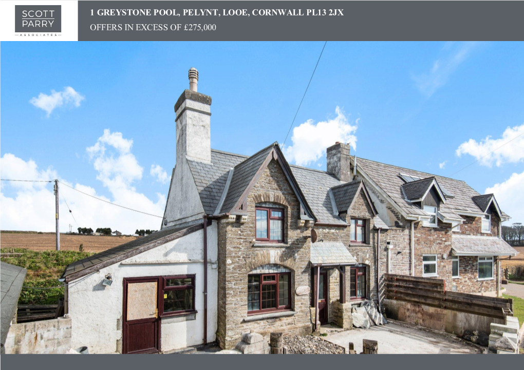 1 Greystone Pool, Pelynt, Looe, Cornwall Pl13 2Jx Offers in Excess of £275,000