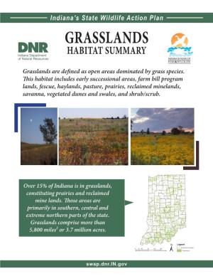 Grasslands Habitat Summary