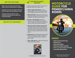 Motorcycle Guide for Pennsylvania Riders