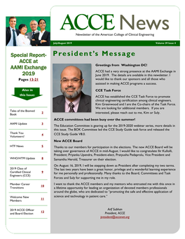 ACCE News July August 2019.Pdf