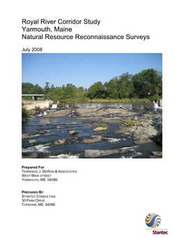 Royal River Corridor Study Yarmouth, Maine Natural Resource Reconnaissance Surveys