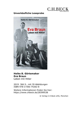 Unverkäufliche Leseprobe Heike B. Görtemaker Eva Braun
