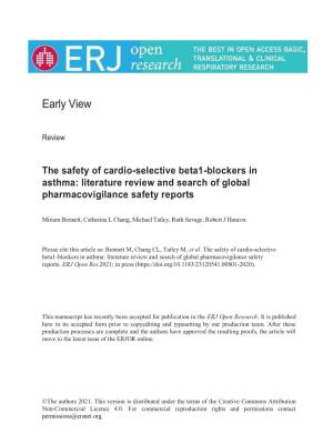 The Safety of Cardio-Selective Beta1-Blockers in Asthma: Literature Review and Search of Global Pharmacovigilance Safety Reports