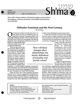 Orthodox Feminism and the Next Century Blu Greenberg