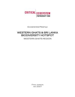 Western Ghats & Sri Lanka Biodiversity Hotspot