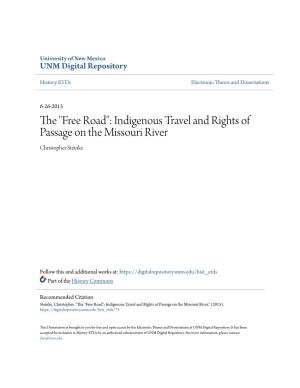 Indigenous Travel and Rights of Passage on the Missouri River Christopher Steinke