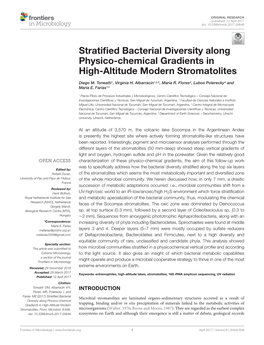 Stratified Bacterial Diversity Along Physico-Chemical Gradients In
