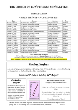The Church of Low Furness Newsletter