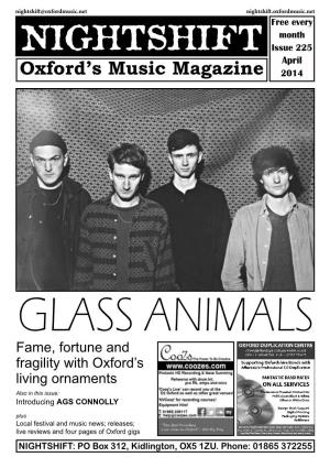 Nightshift@Oxfordmusic.Net Nightshift.Oxfordmusic.Net Free Every Month NIGHTSHIFT Issue 225 April Oxford’S Music Magazine 2014
