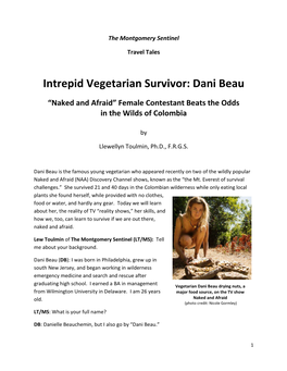 Intrepid Vegetarian Survivor: Dani Beau
