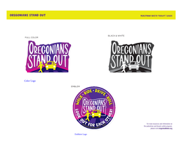 Oregonians Stand out Pedestrian Safety Toolkit | Logos
