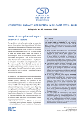 Corruption and Anti-Corruption in Bulgaria (2013 – 2014)