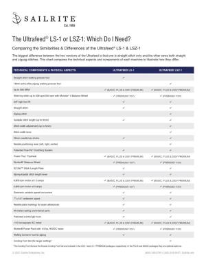 The Ultrafeed® LS-1 Or LSZ-1: Which Do I Need?