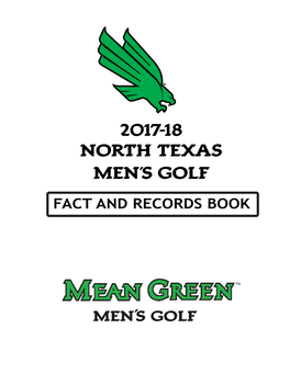 2017-18 NORTH TEXAS MEN's GOLF Men's Golf