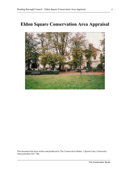 Eldon Square Conservation Area Appraisal 1