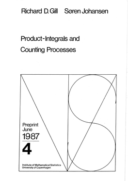 Richard D. Gill S0ren Johansen Product-Integrals and Counting