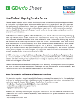 Gdinfo Sheet Geodatahub GEOSPATIAL DATA REPOSITORY — Geodatahub.Library.Auckland.Ac.Nz — New Zealand Mapping Service Series