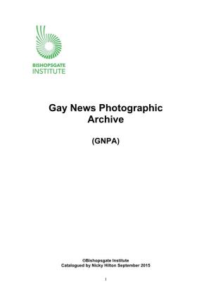 Gay News Photographic Archive