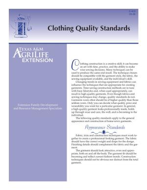 Clothing Quality Standards