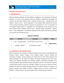 Project Description the State the State of Maharastra