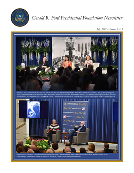 Gerald R. Ford Presidential Foundation Newsletter