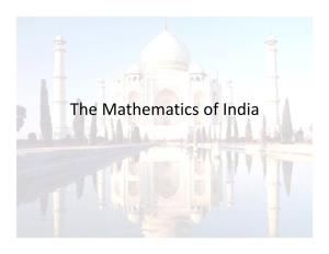 The Mathematics of India