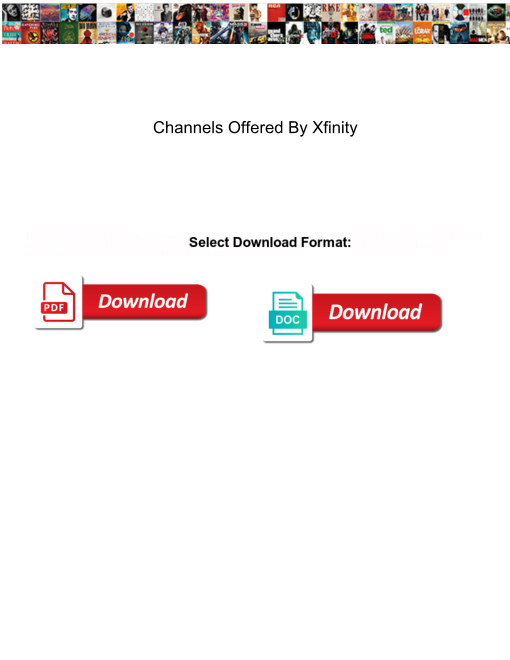 Channels Offered by Xfinity