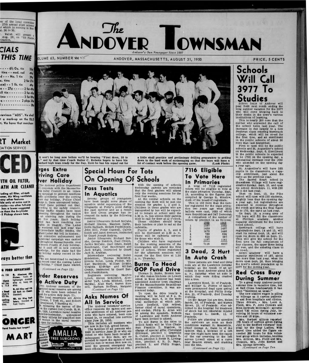 Andover Townsman, 8/31/1950