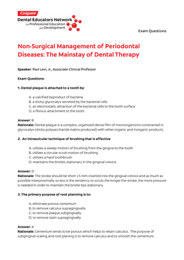 Non-Surgical Management of Periodontal Diseases- The