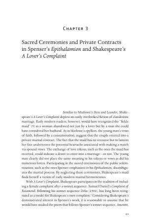 Sacred Ceremonies and Private Contracts in Spenser's