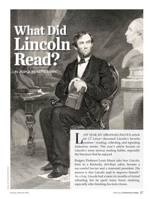 What Did Lincoln Read?