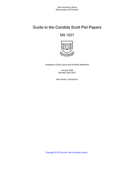 Guide to the Candida Scott Piel Papers