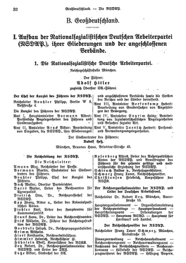 Grossdeutschland NSDAP Verbaende Und Reichsregierung