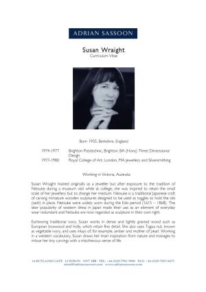 Susan Wraight Curriculum Vitae