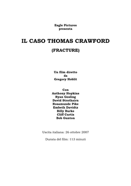 Il Caso Thomas Crawford