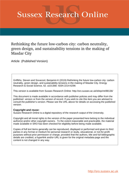 Rethinking the Future Lowcarbon City: Carbon Neutrality, Green Design