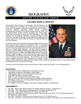 Col Mark A. Wootan, USAF