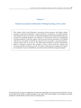 Chapter 2 Student Assessment in Romania: Putting Learning at The