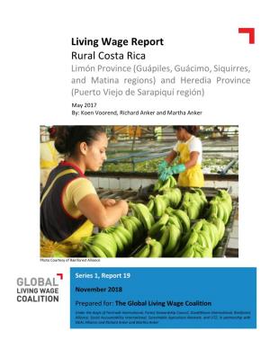 Living Wage Report Rural Costa Rica