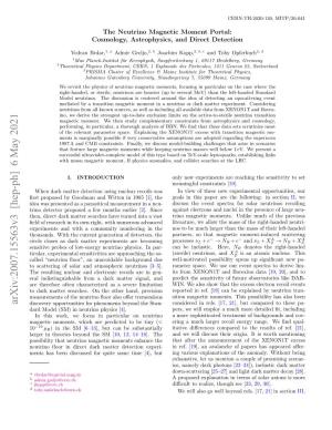 Arxiv:2007.15563V3 [Hep-Ph] 6 May 2021 Discovery Opportunities for Phenomena Beyond the Stan- Considered in Refs