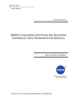 NASA's Challenges Certifying and Acquiring Commercial Crew
