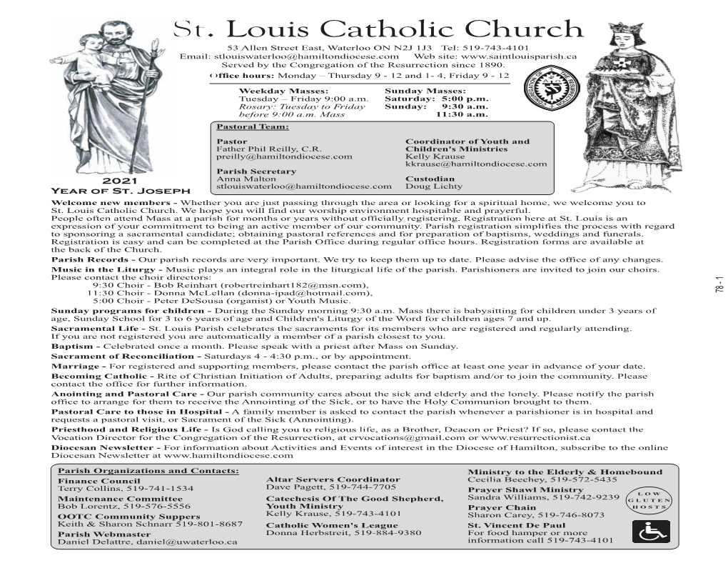 St. Louis Catholic Church FUNERAL HOME LTD