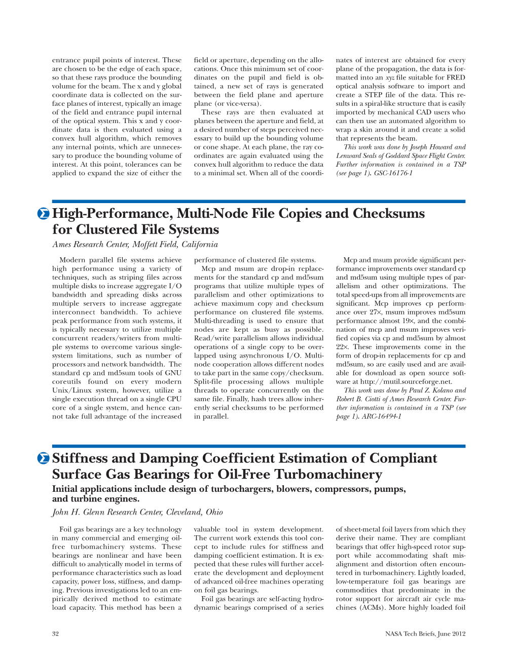 High-Performance, Multi-Node File Copies and Checksums for Clustered File Systems Stiffness and Damping Coefficient Estimation O