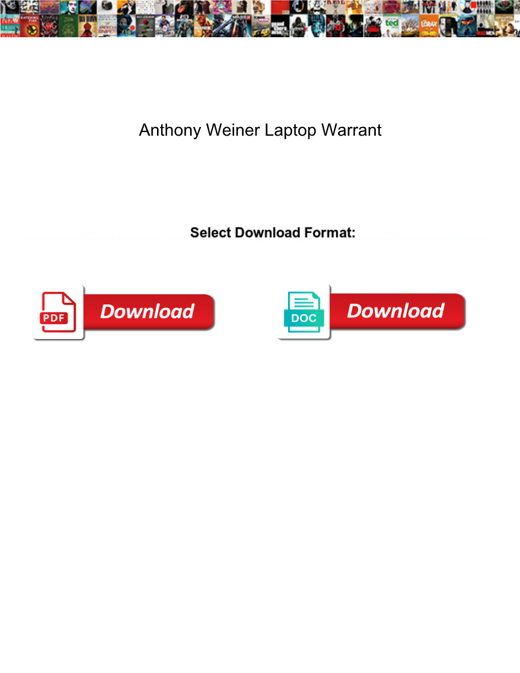 Anthony Weiner Laptop Warrant