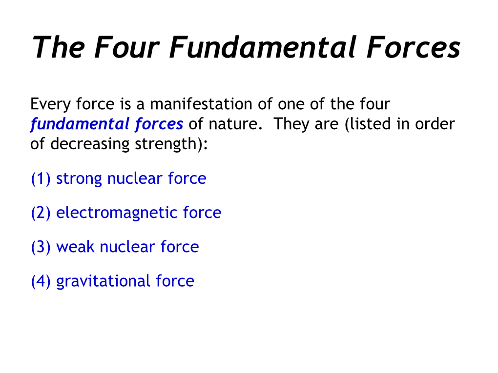 The Four Fundamental Forces