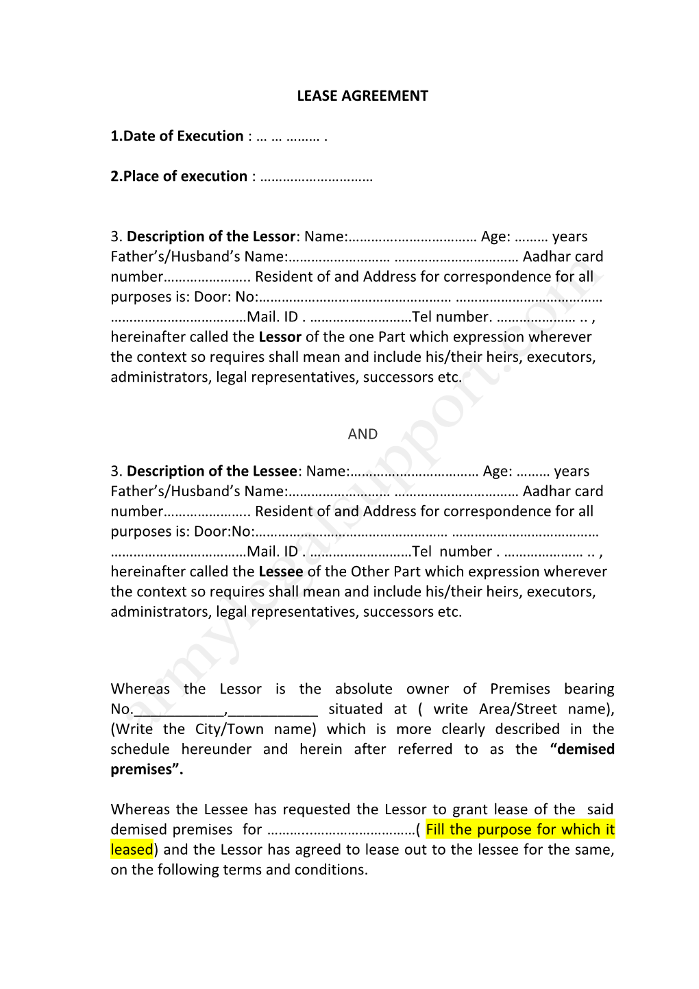 Lease Agreement s1
