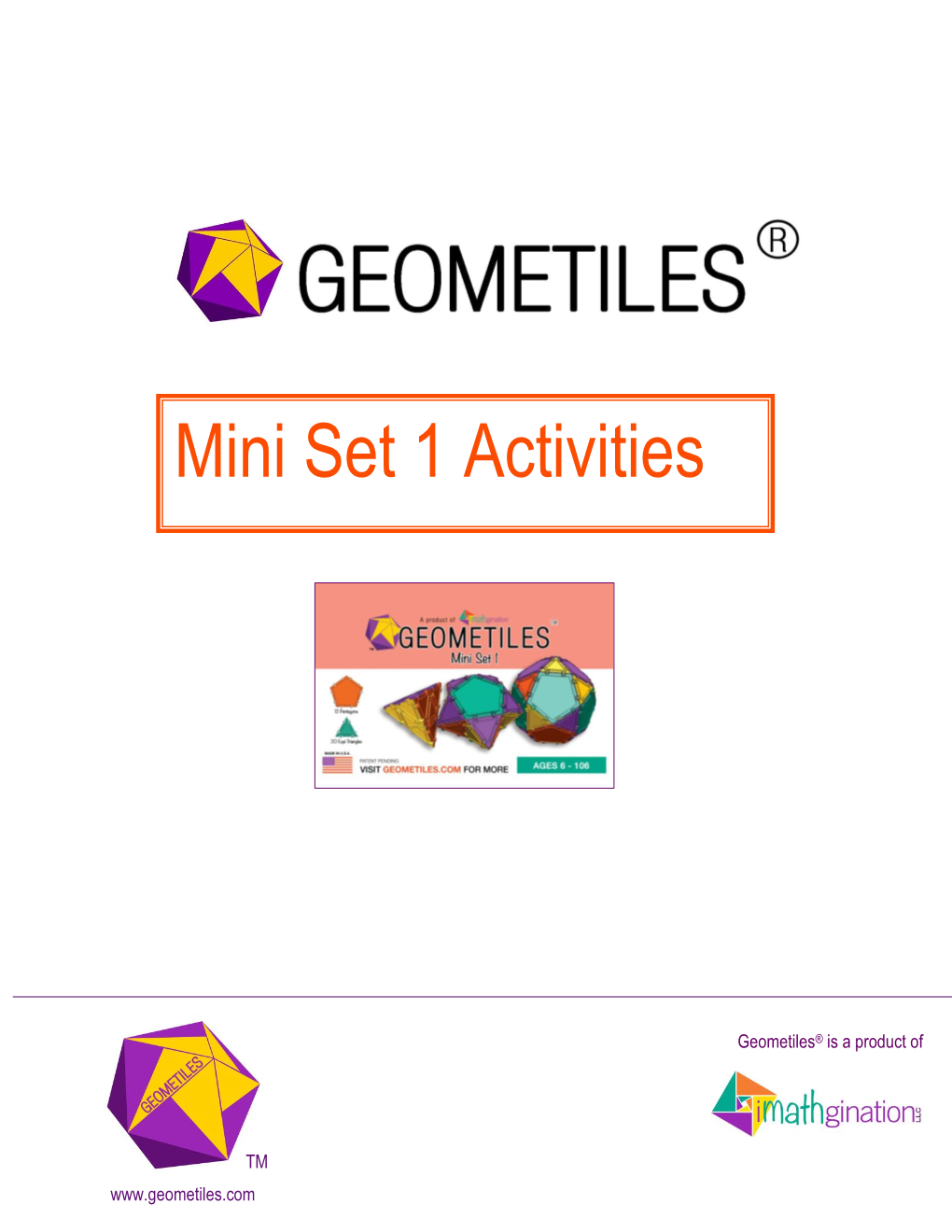 Mini Set 1 Activities