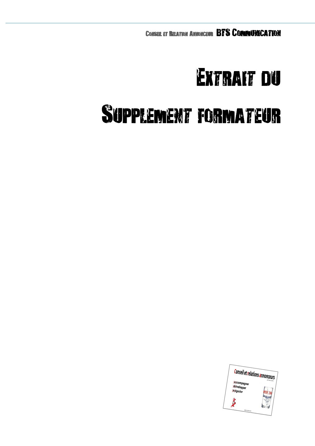 Extrait Du Extrait Du Supplement Formateur Ment Formateur Ment