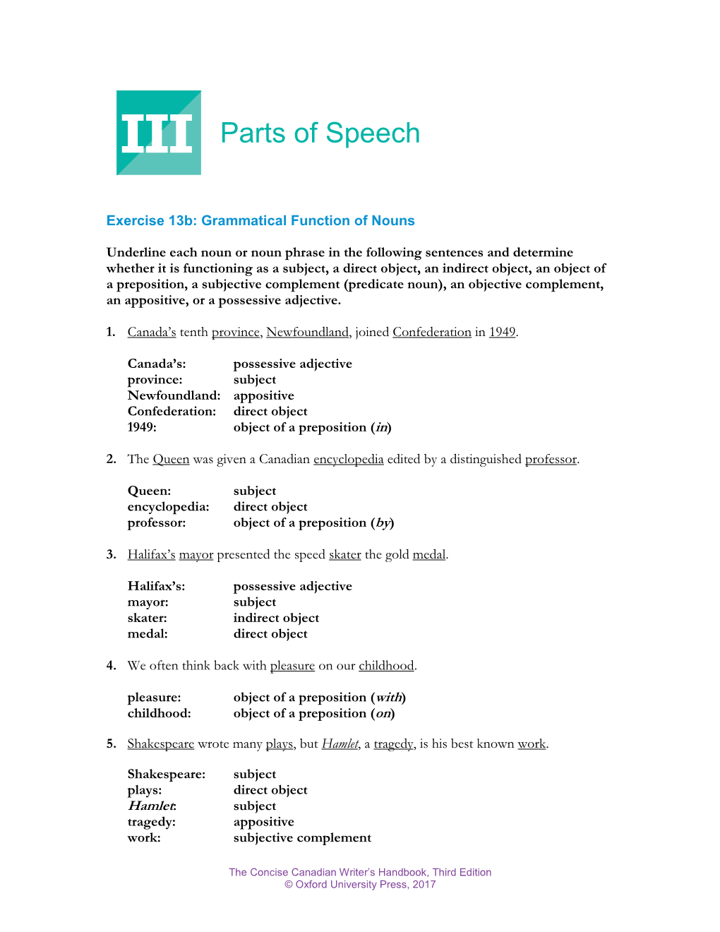 III Parts of Speech