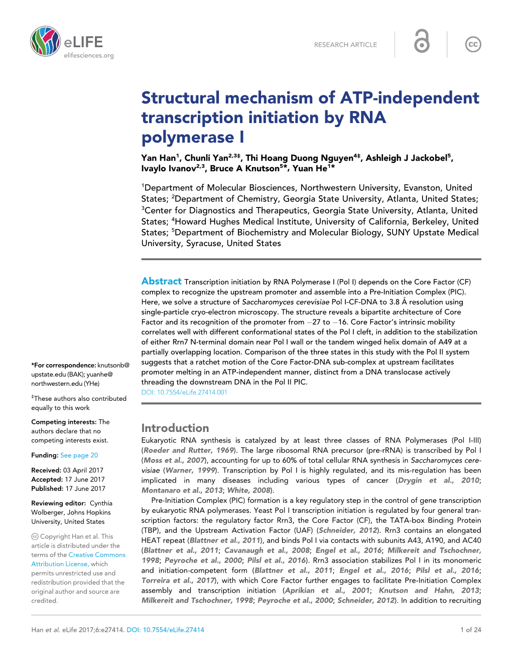 Structural Mechanism of ATP-Independent Transcription